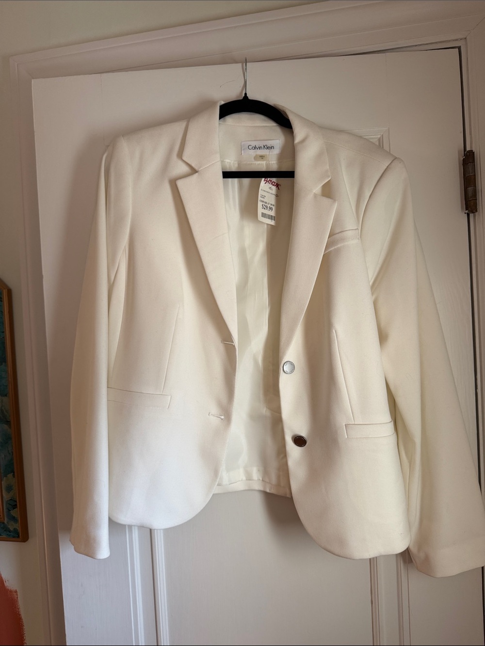 Calvin Klein Off-White Women's Blazer Jacket